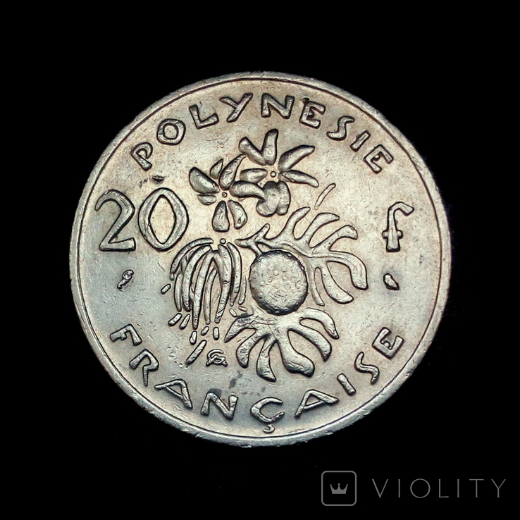 Французская Полинезия 20 франков 1972 г., фото №2