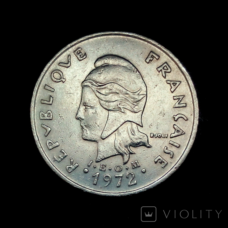 Французская Полинезия 20 франков 1972 г., фото №3
