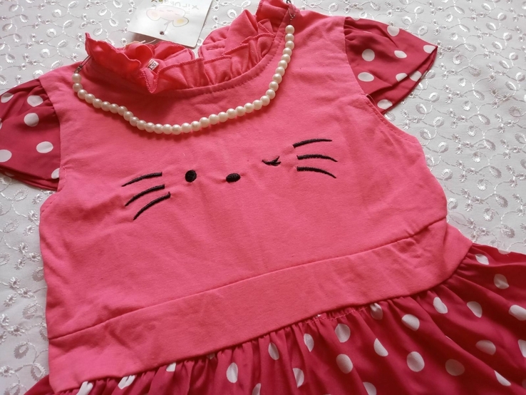 Летнее платье на девочку розовое 98р, фото №3