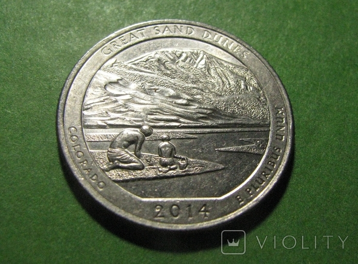 США 25 центів 2014 Грейт-Сенд-Дюнс