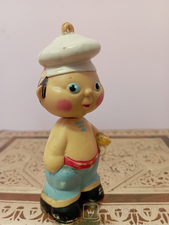 Cook cook sailor with fish hanging toy in auto keychain souvenir USSR, photo number 7