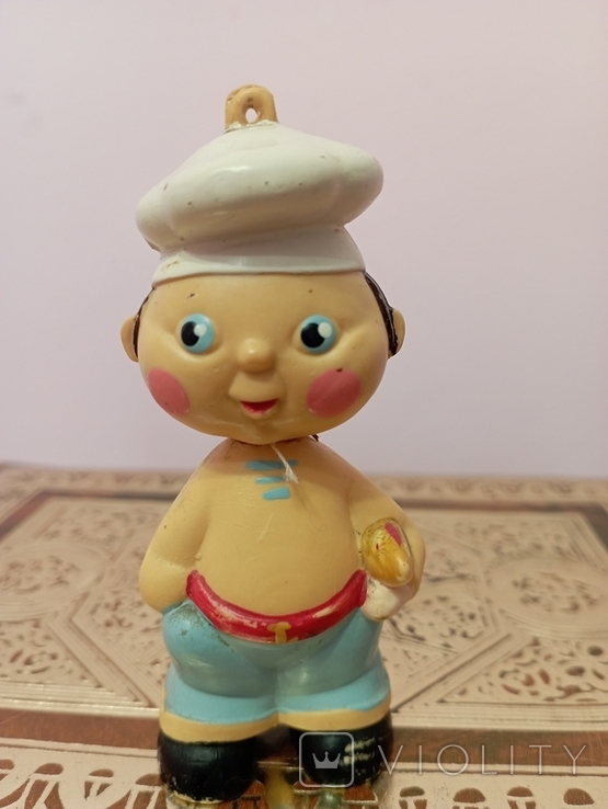 Cook cook sailor with fish hanging toy in auto keychain souvenir USSR, photo number 8