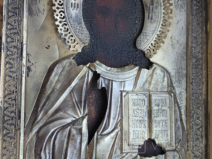 Ікона в срібному окладі Іісуса Христа, фото №10