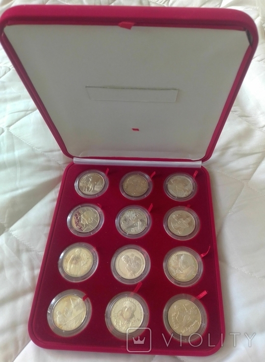 12 серебренных монет в бархатной коробке, фото №5