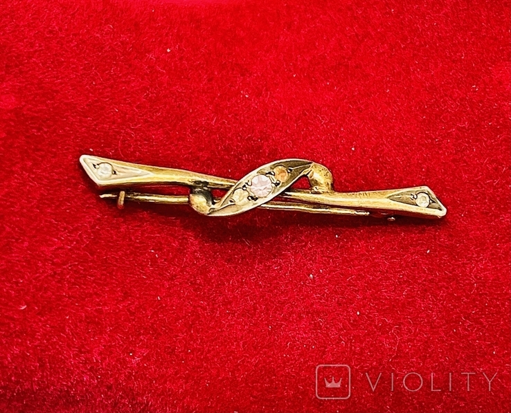 Brooch Russian Gems silver 875 pr gilding USSR, photo number 2