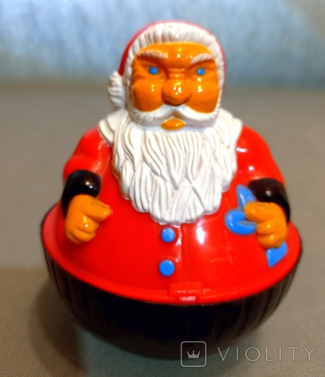 tumbler vintage music toy evil Santa Claus pegs plastic, photo number 6