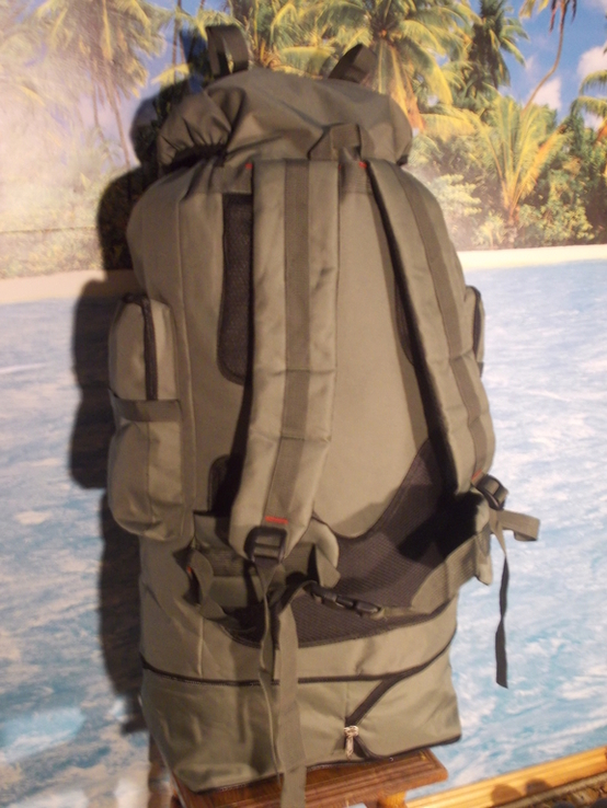Рюкзак туристический военный х099 100 литров хаки, фото №4