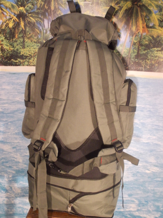 Рюкзак туристический военный х099 100 литров хаки, фото №5