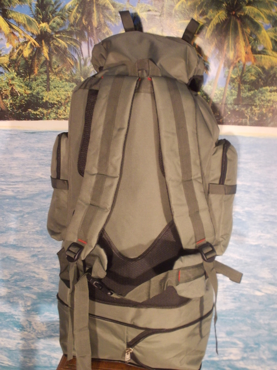 Рюкзак туристический военный х099 100 литров хаки, фото №6
