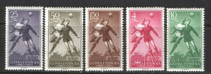 Испанские колонии Гвинея 1955 г . Спорт . Футбол . полная серия . MNH