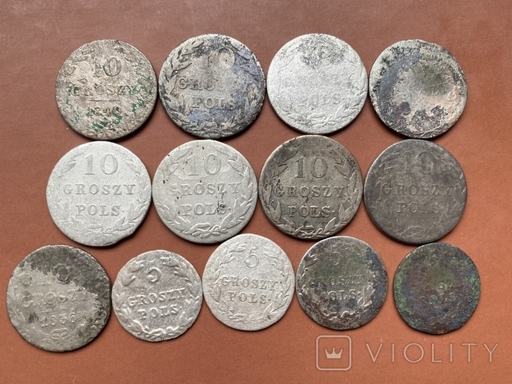 13 шт 5 та 10 грошовки 1820-1840 роки