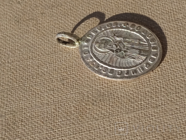 Черниговская Божья Матерь Святой Феодосий Черниговский нательная иконка серебро, фото №8