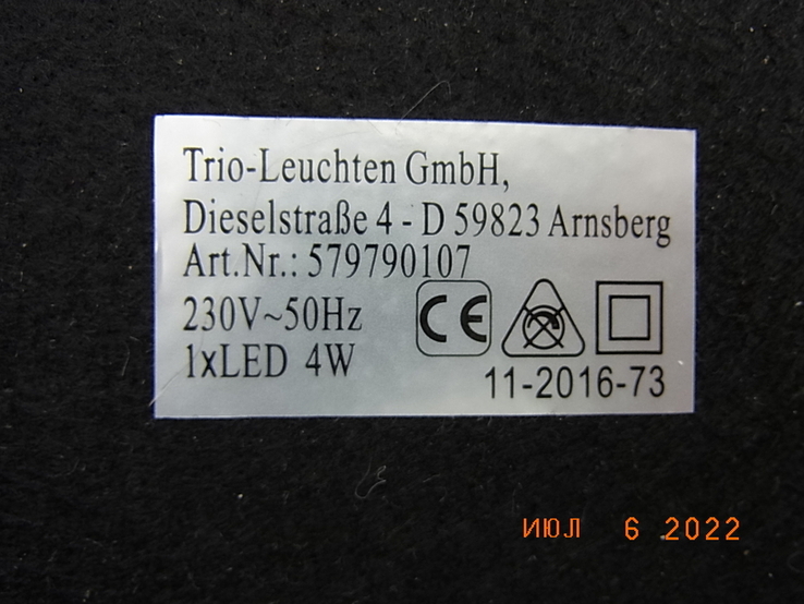 Лампа настольна TRIO Ligting For You 1xLED 4W з Німеччини, фото №8