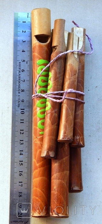 Bamboo whistles. Different timbres of sound. 7pcs., photo number 7