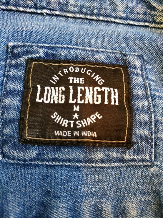 Сорочка джинсова LONG LENGTH Індія коттон р-р М, photo number 9