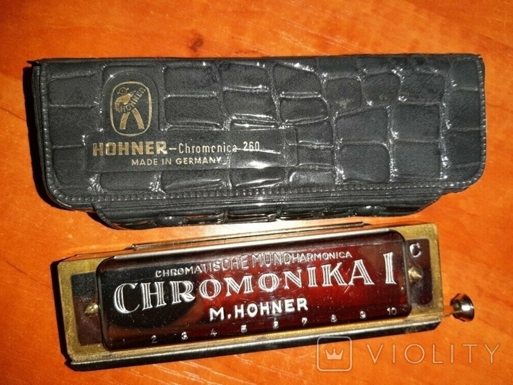 Губная гармошка Hohner Chromonica 260 в оригинальном футляре, фото №5