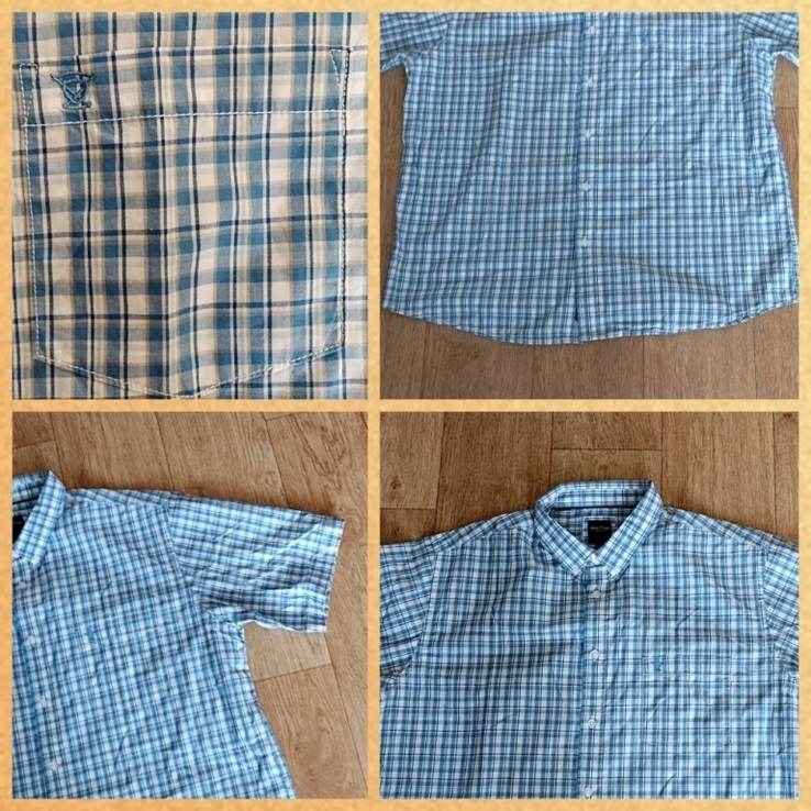 James Pringle Красивая стильная мужская рубашка короткий рукав XL, фото №10