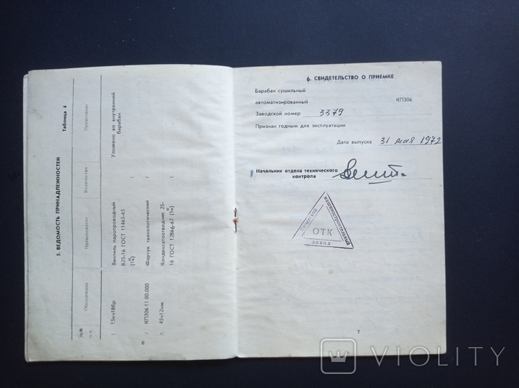 Паспорт на "Автоматизований сушильний барабан" (СРСР, 1971 р.), фото №7