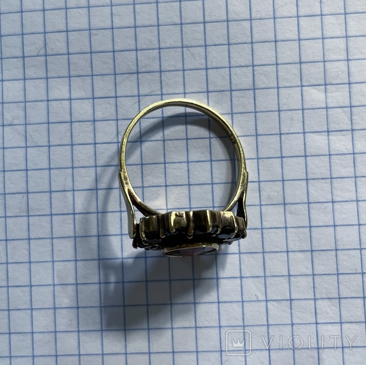 №70 золотое кольцо со старыми гранатами, фото №4