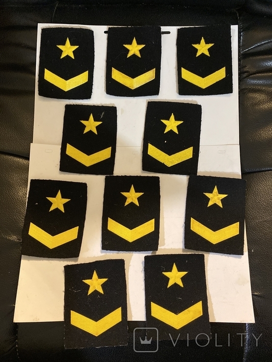 Chevrons of a cadet of the USSR Navy, 1st year. 10 pieces.
