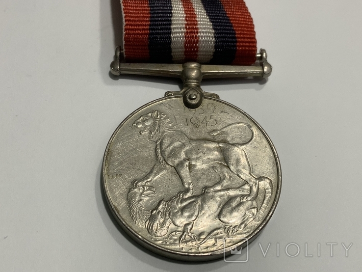 Военная Медаль Великобритания 1939-1945, фото №3