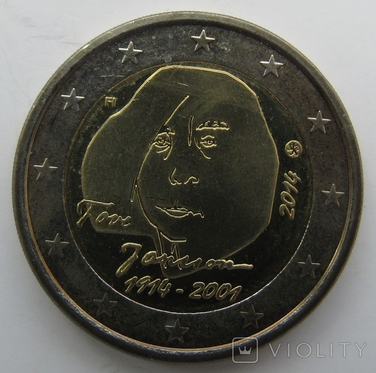 Финляндия, 2 евро 2014 "100 Туве Янссон - автору Муми-троллей"
