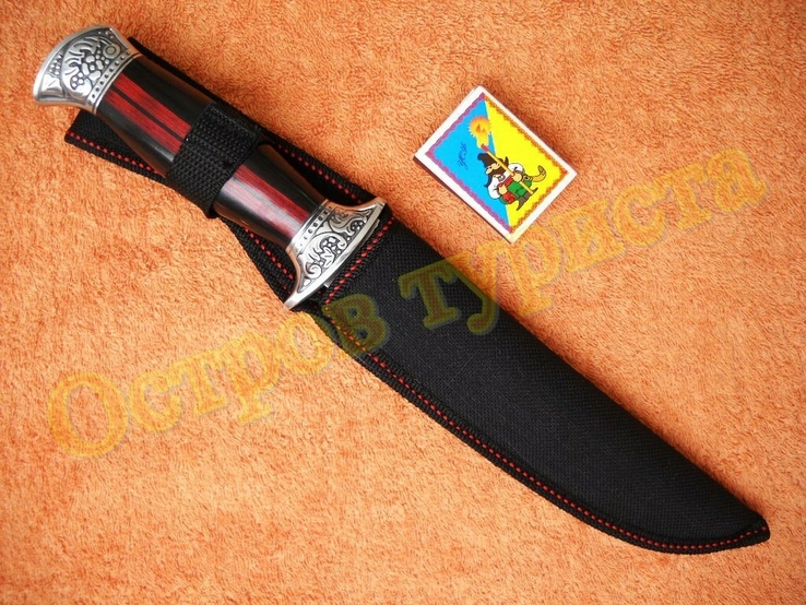 Нож охотничий Pattern с ножнами деревянная рукоять, numer zdjęcia 6