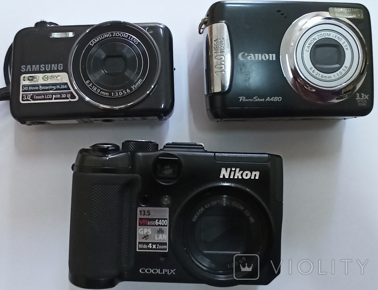 Nikon, Samsung, Canon фотоаппараты одним лотом, фото №2