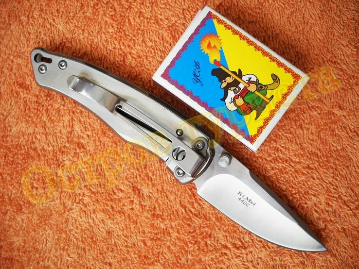 Нож складной Ri Mei Frame Lock сталь 440С клипса, фото №4