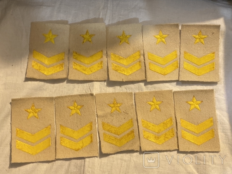 Chevrons of a cadet of the USSR Navy, 2nd year. 10 pieces., photo number 2