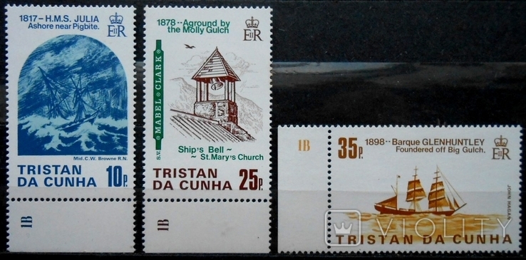 1987 г. Колонии Тристан-да-Кунья Tristan da Cunha Первооткрыватели (**), фото №2