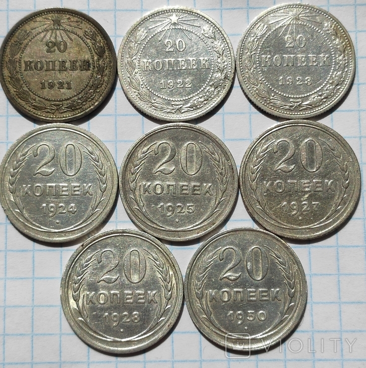 20 копеек 1921-1930 годов.