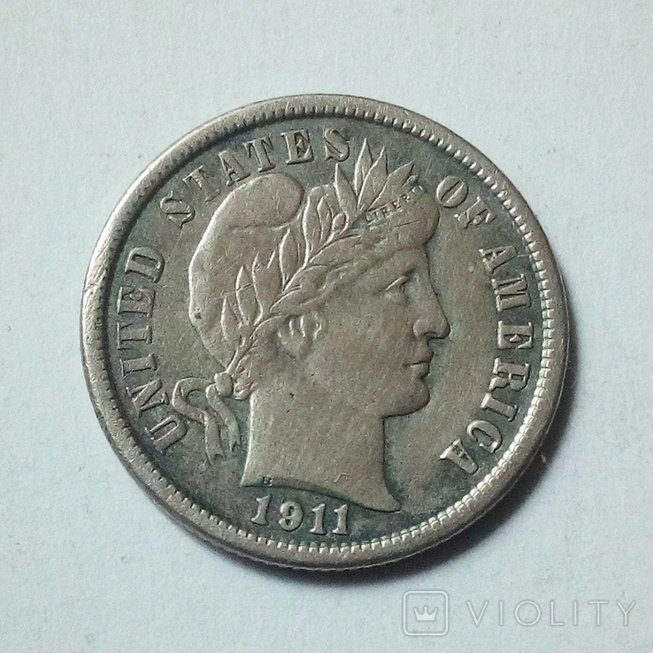США 10 центов - 1 дайм 1911 г.