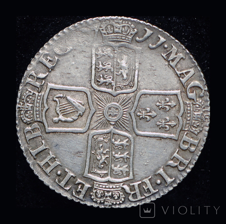 Великобритания 6 пенсов 1711 серебро королева Анна