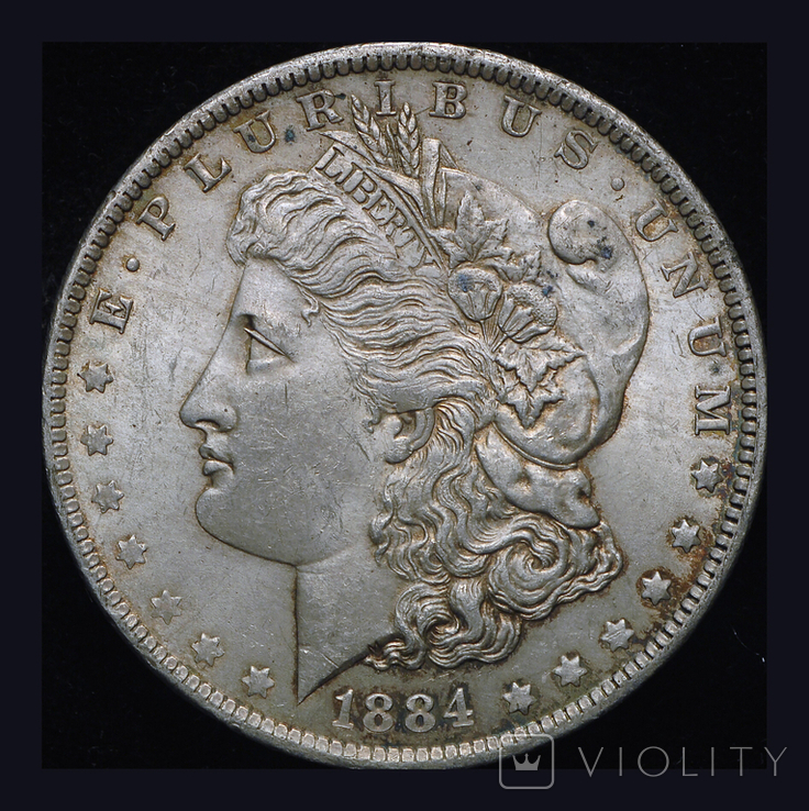 США 1 доллар 1884 O  серебро