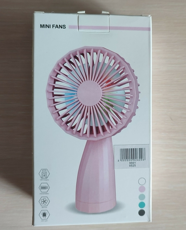 Портативный ручной-настольный мини вентилятор Mini Fan 6601, фото №2