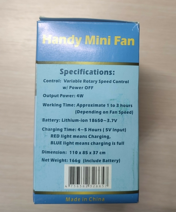 Портативный ручной-настольный Мини Вентилятор handy Mini Fan, фото №10