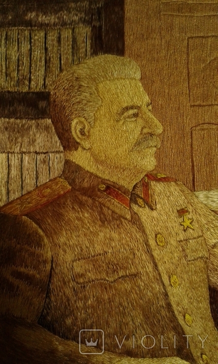 "Stalin and Mao-Zedong" Embroidered Stitch Pattern History Artistic Smooth Surface Unique, photo number 8