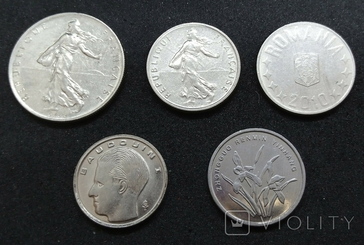 Лот монет із 15 штук, різних Країн, без повторів., фото №5