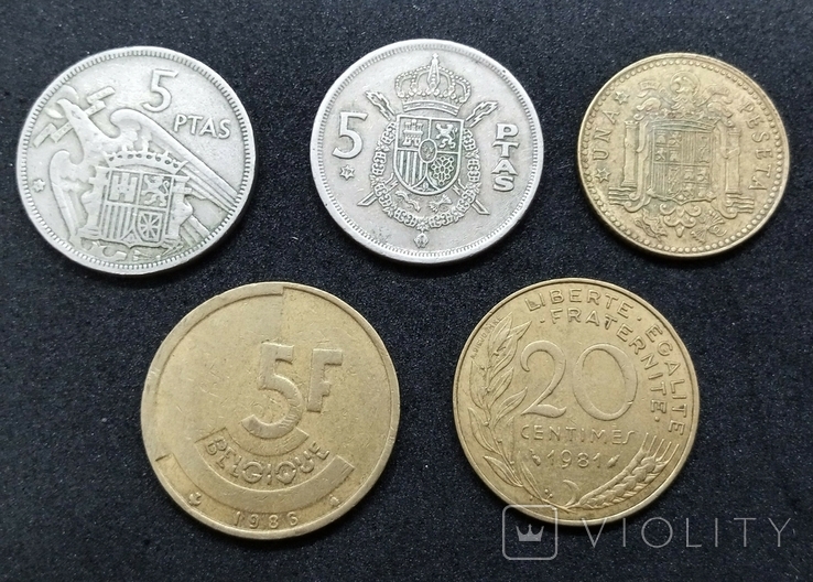 Лот монет із 15 штук, різних Країн, без повторів., фото №7