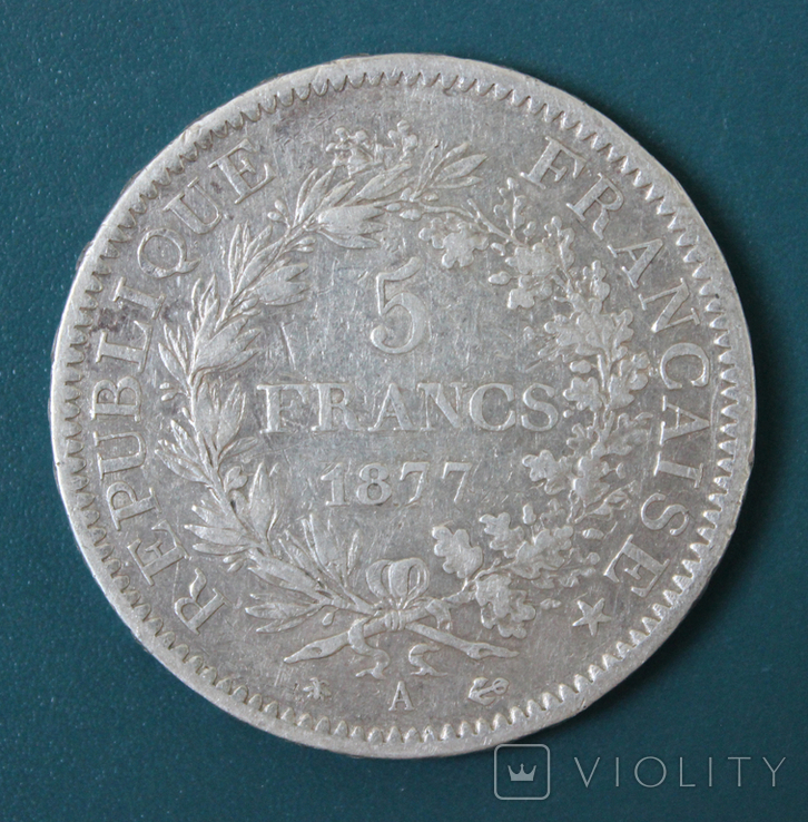 5 франков 1877, фото №3