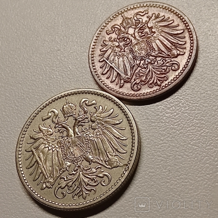 1 и 10 геллеров Австрия 1911-15года., фото №4