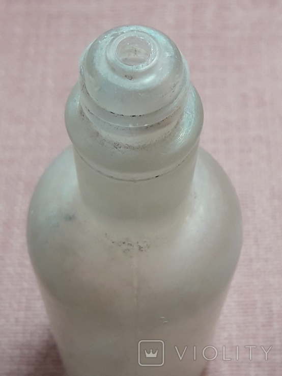 Старая парфюмерная бутылочка флакон высокий, клеймо, фото №4