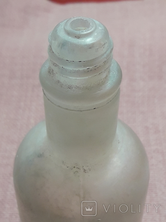 Старая парфюмерная бутылочка флакон высокий, клеймо, фото №5