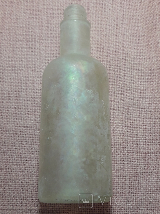 Старая парфюмерная бутылочка флакон высокий, клеймо, фото №6