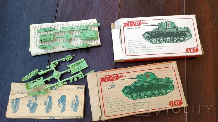 Т-70м танк, ссср 1:87 - "игрушка пластмассовая сборная"