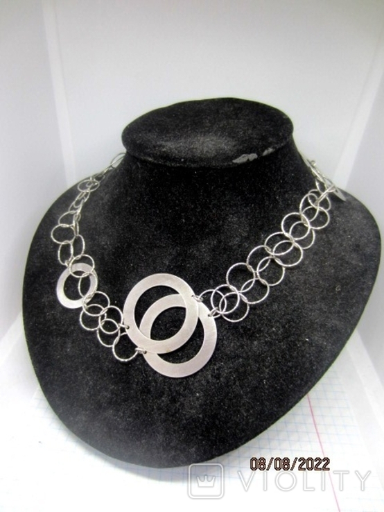 Designer necklace silver 925, dowzhina 85 cm, photo number 11