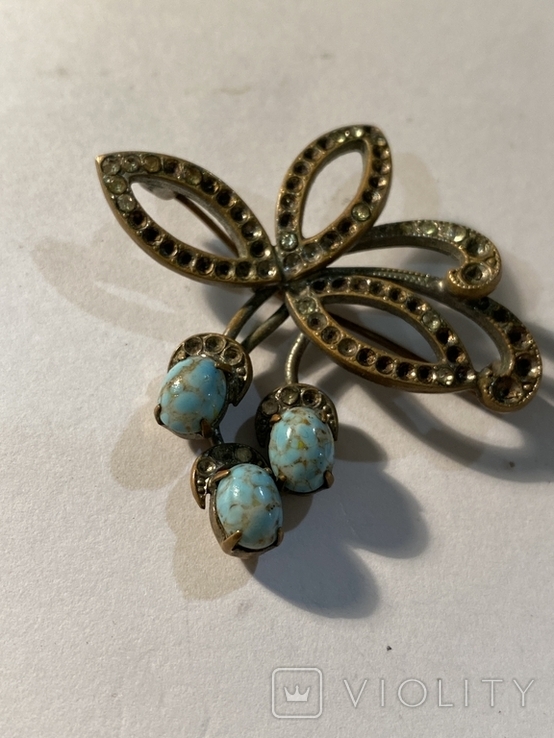 Brooch with blue stones (K2), photo number 4