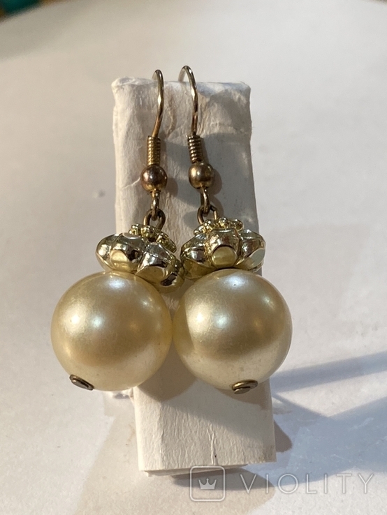 Earrings with large beads (F6), photo number 2