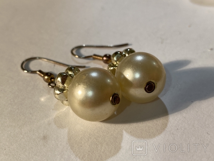 Earrings with large beads (F6), photo number 4